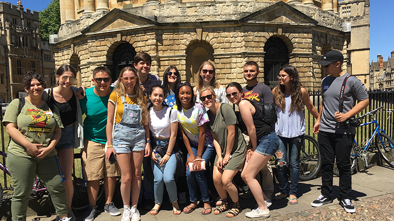 SJC students in Oxford, summer 2018.