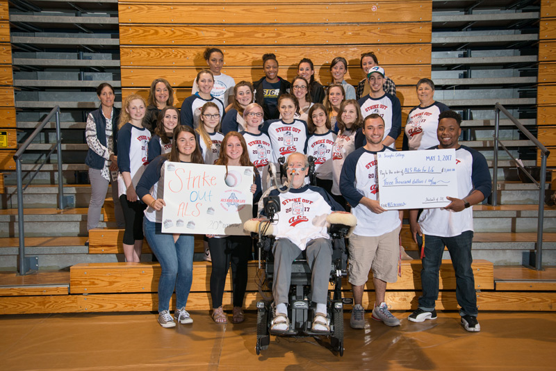 Looking back at Pendergast's 2017 visit to SJC Long Island for ALS Awareness Month.