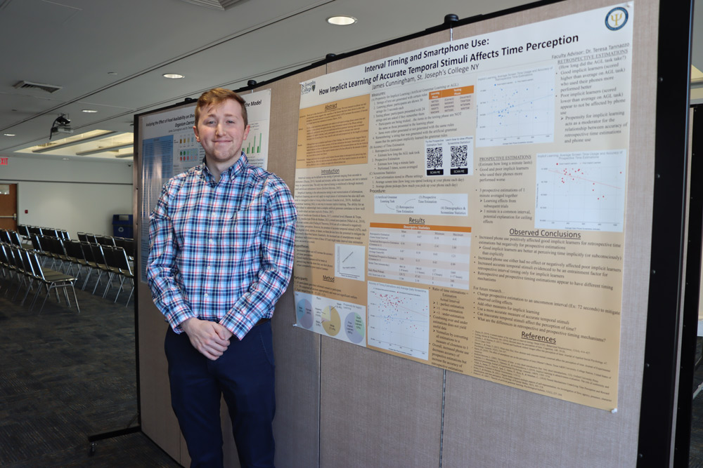 James Cunningham at the Student Research Symposium.